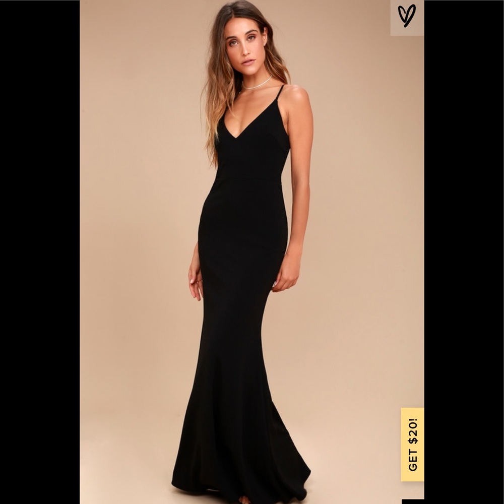 Gorg EUC lulus infinite glory black maxi dress